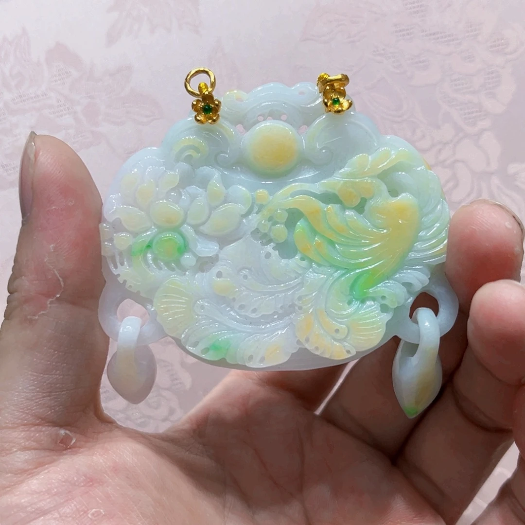 吊坠(赠链)合金翡翠代编织