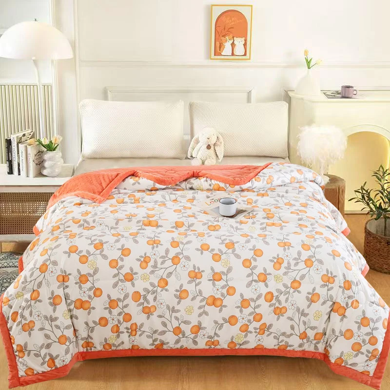 豆豆绒被子2025新款单人学生宿舍加厚可机洗春秋被AB面双人加绒被