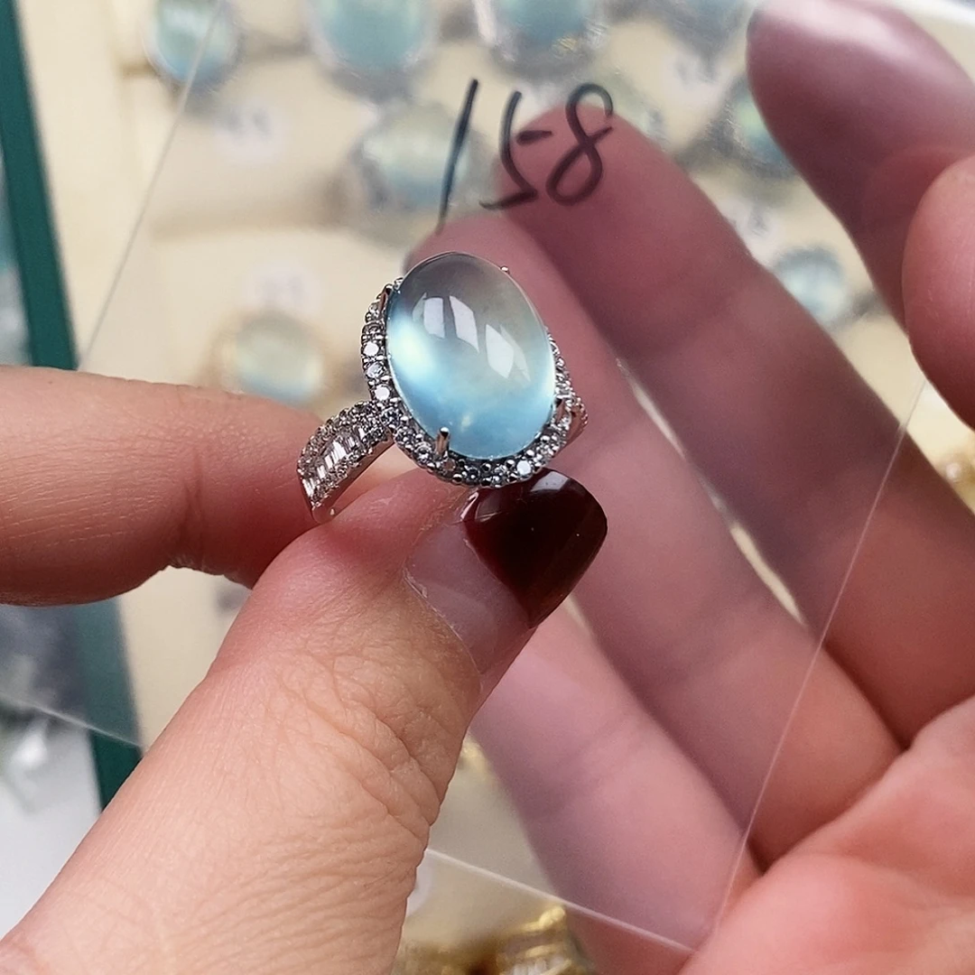 嘻***哈蛇纹石玉银S925镶嵌戒指