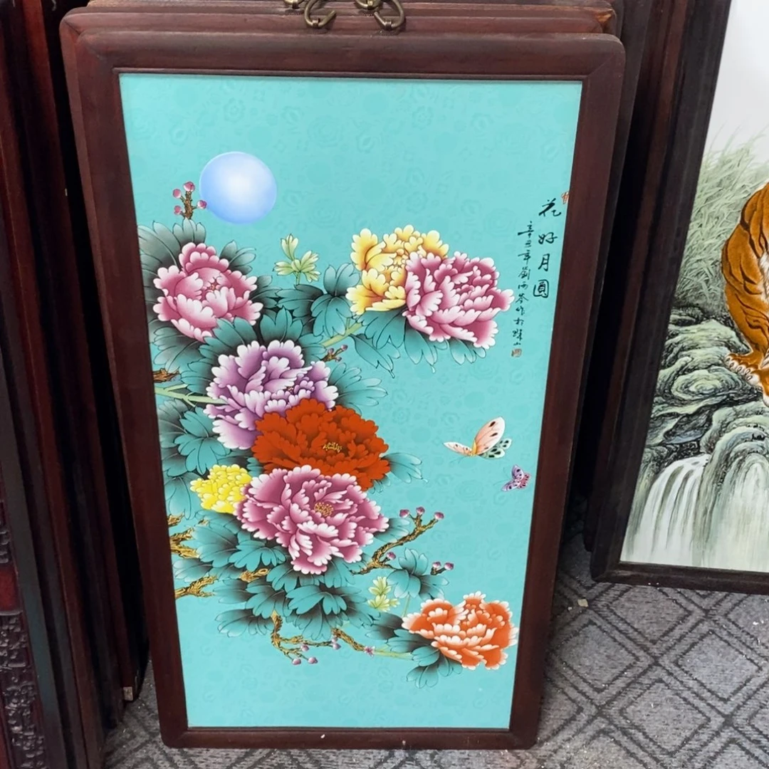 瓷86*46*1景德镇瓷板画柴窑烧制