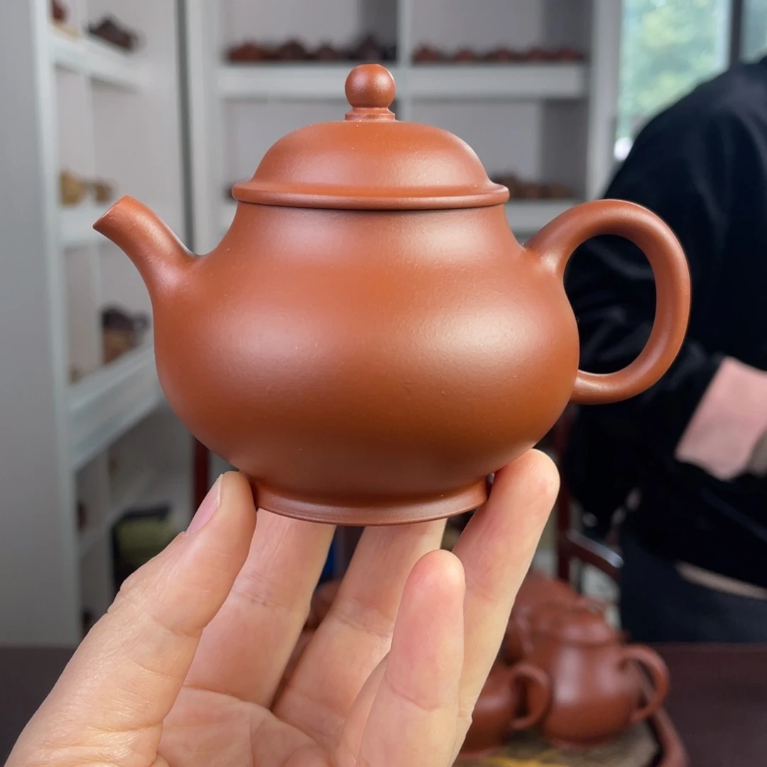紫砂茶壶朱泥小潘壶160cc