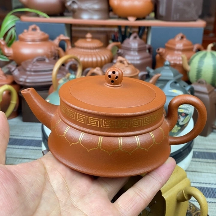 紫砂茶壶禅玉230cc原矿一厂老红土特价