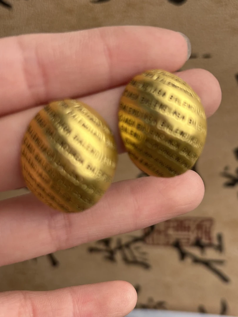 铜合金耳饰 【Q123】字母复古风高级感耳环女气质百搭小众高级耳钉