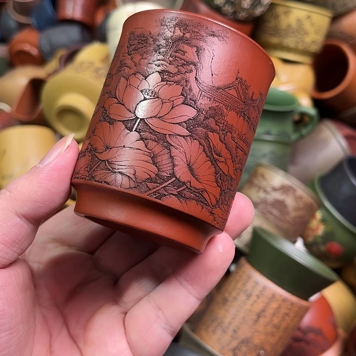紫砂茶杯全手工紫砂主人杯