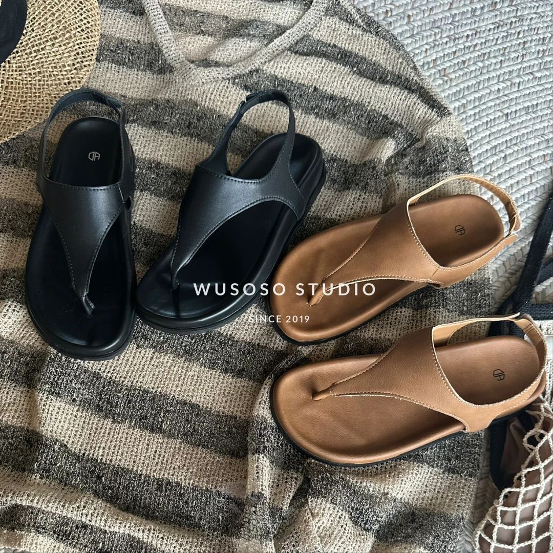 【soso】25ss｜法式复古气质慵懒感人字夹脚凉鞋