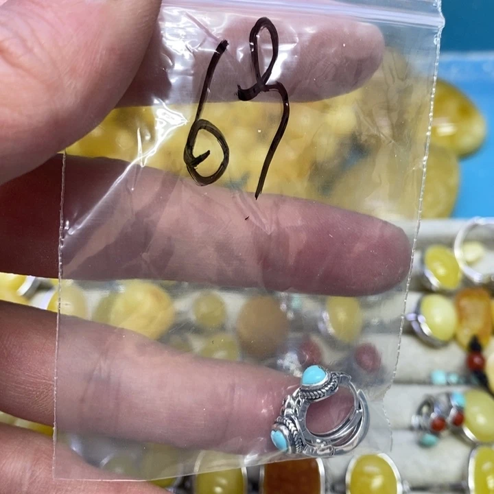 蜜蜡裸石银S925镶嵌多样性发货