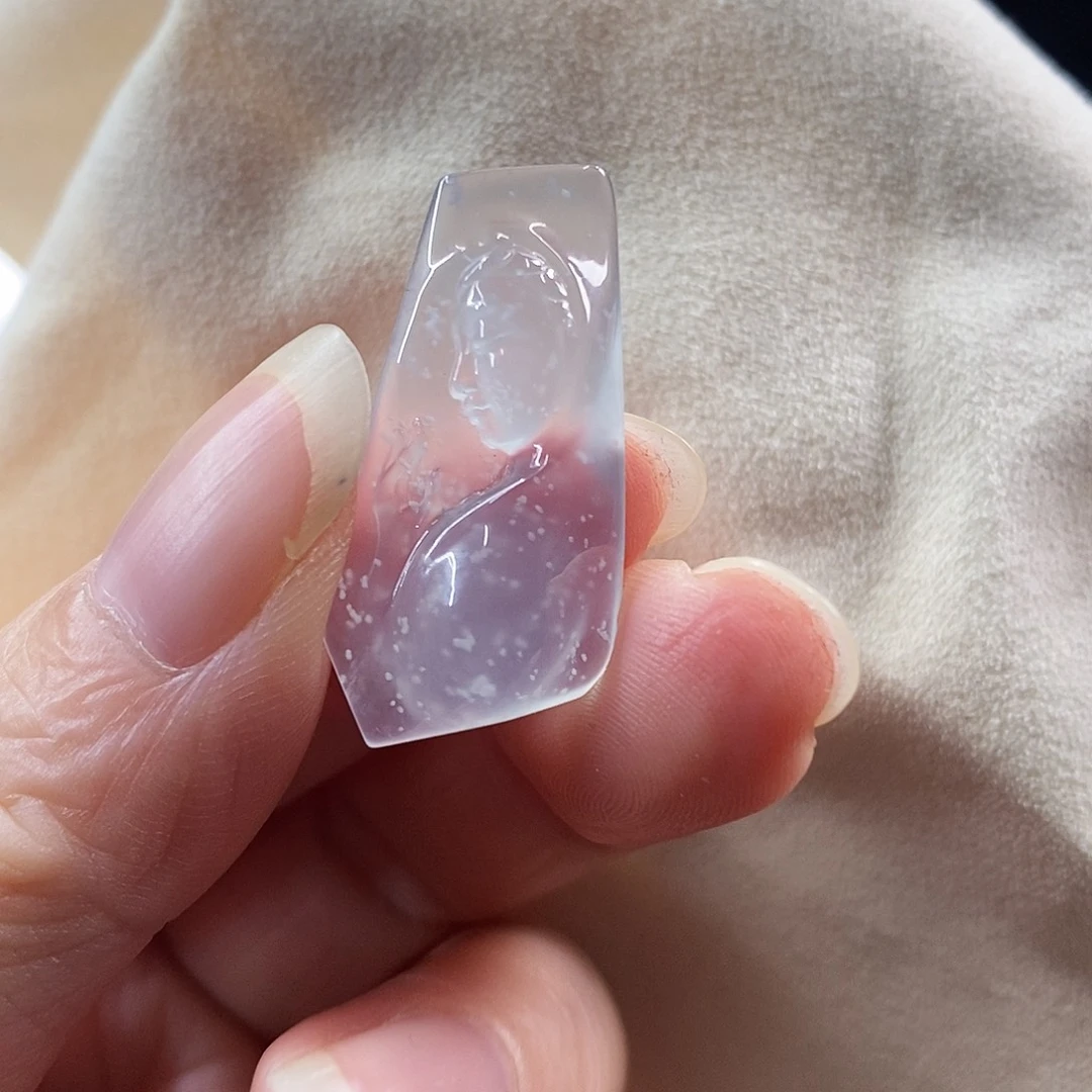 颈饰未镶嵌翡翠雪花棉观音