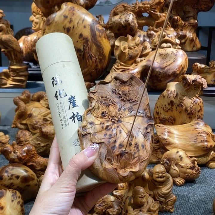 木崖柏工艺品香插盘