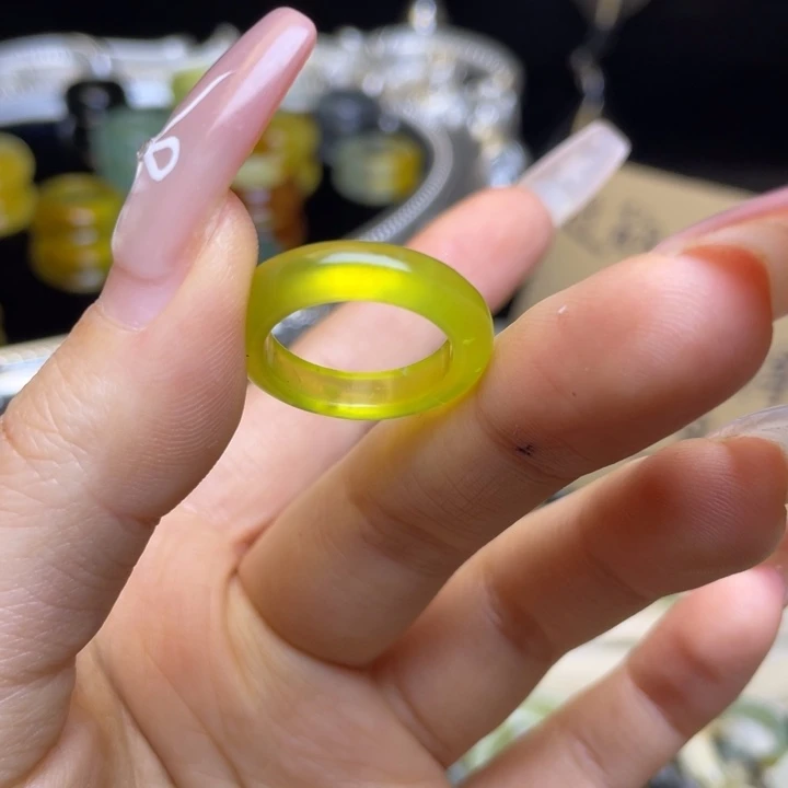 蛇纹石玉合金戒指37-16.8