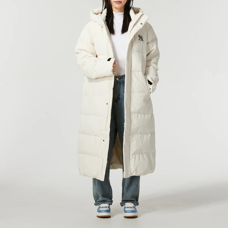MLB羽绒服男装女装新款连帽休闲保暖中长款羽绒外套3ADJB1646