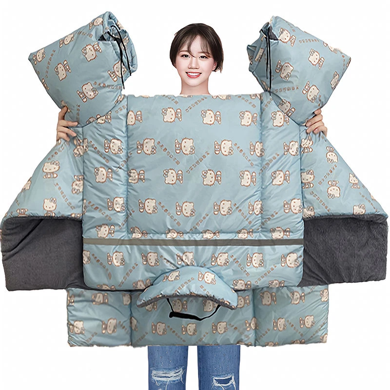 电动车挡风被冬季新款加绒加大加厚防水护膝保暖电动踏板摩托通用