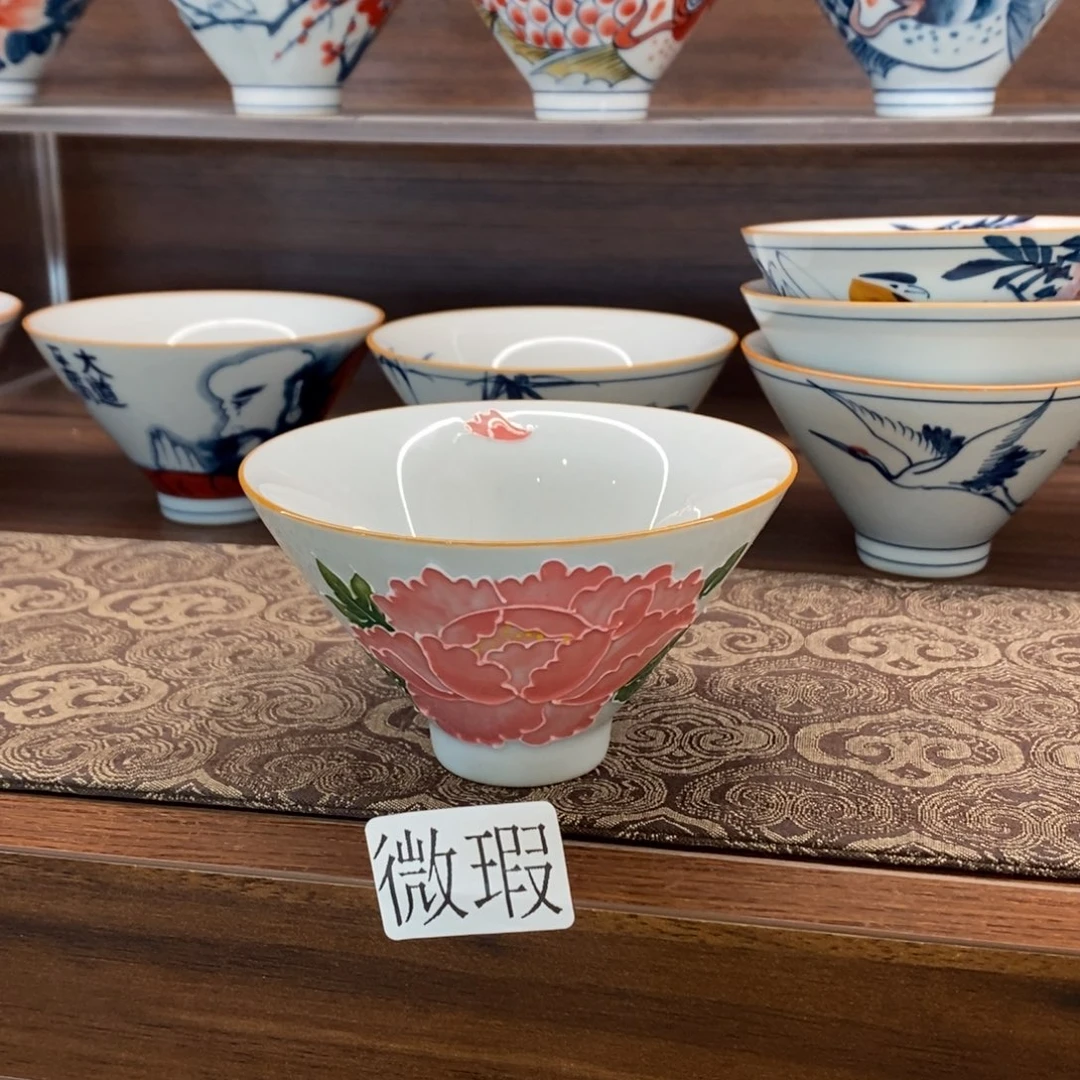 釉下彩老陶泥手工绘制