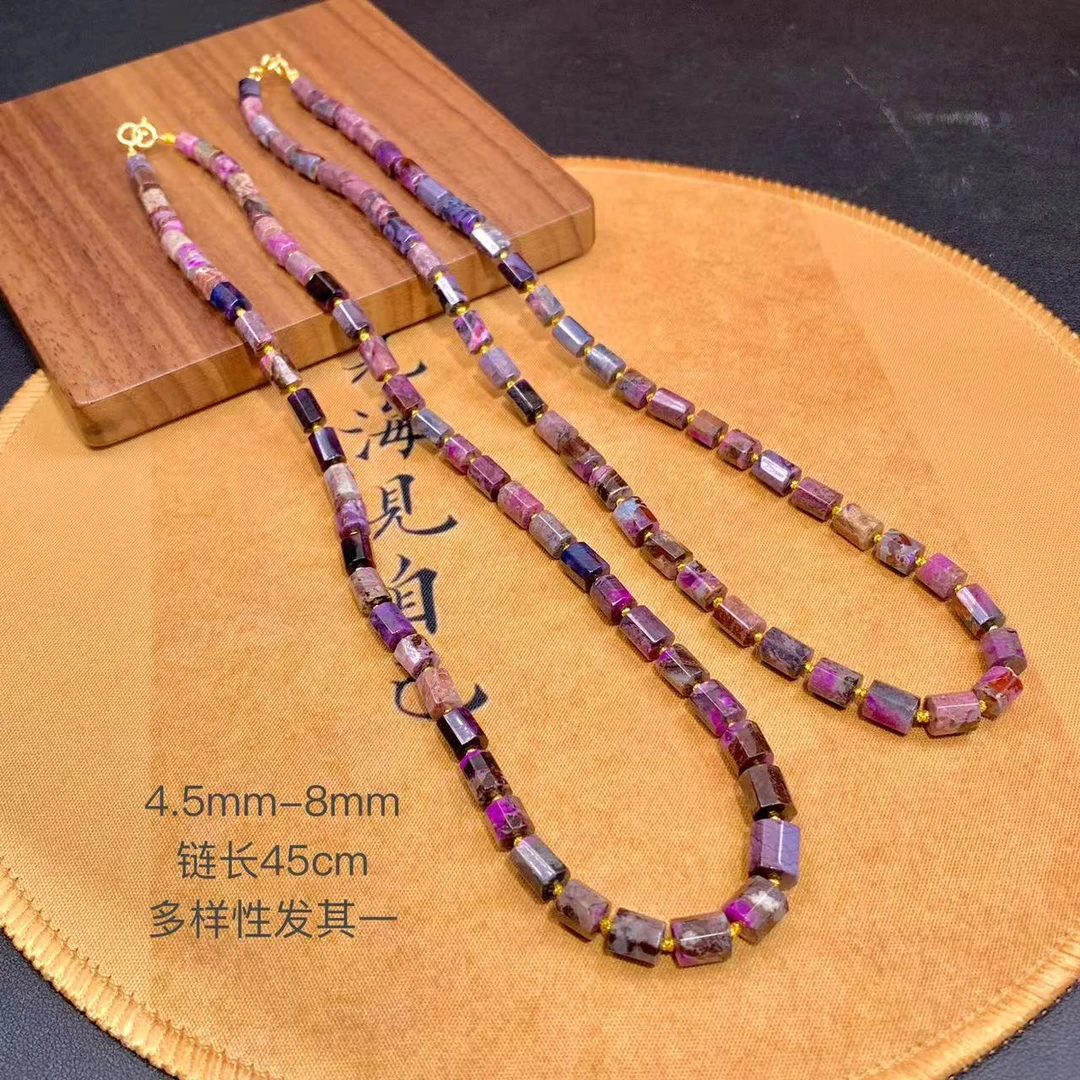 洛米丨S925银镶舒俱来八棱项链4.5~8mm/多样性发其一/K01130