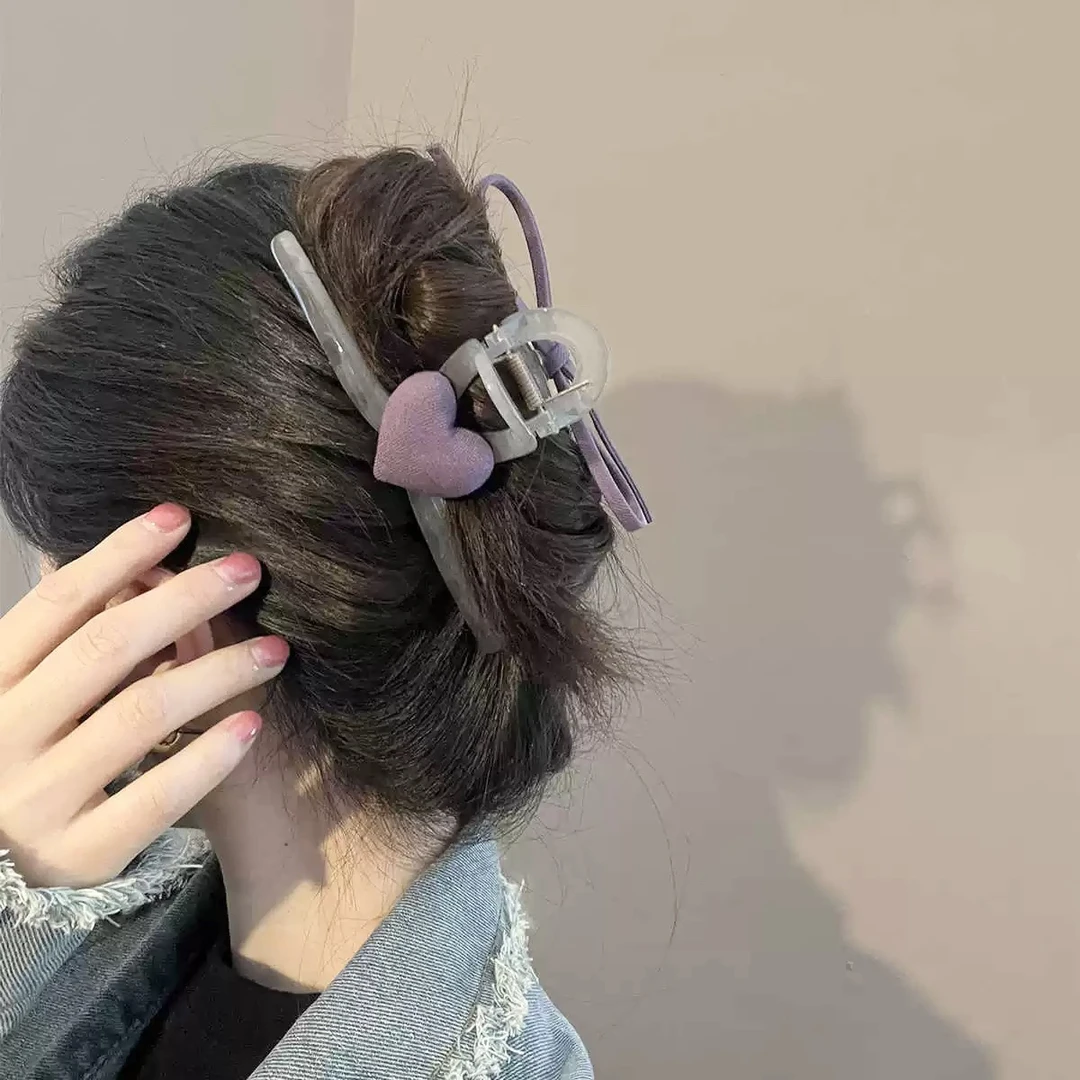 甜美日韩发箍百搭韩系AB面抓夹紫色优雅发饰轻奢彩色饰品少女网红