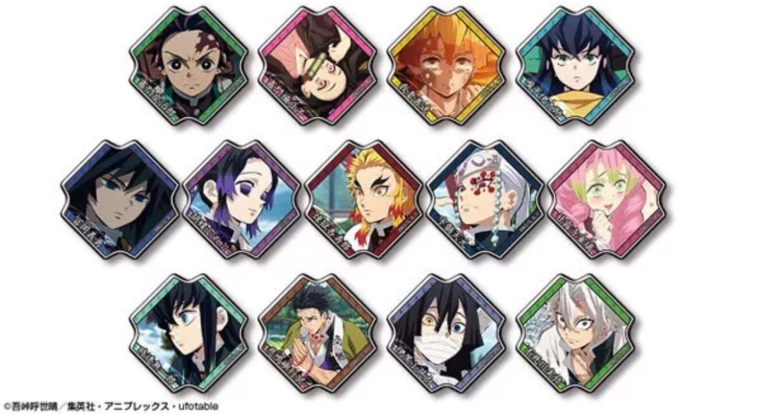 【拆包】日谷《鬼灭之刃》滴胶异型吧唧徽章盲盒（代拆）