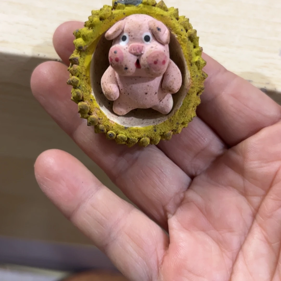 泥塑古镇炻陶花盆
