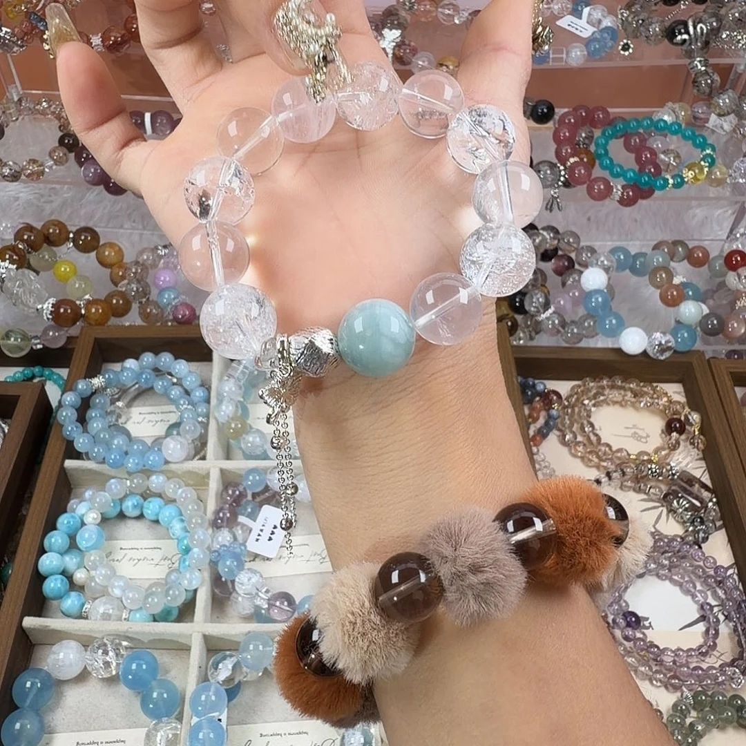 手链烟晶银S925镶嵌