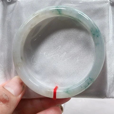 翡翠未镶嵌手镯缅甸翡翠手镯圈口57