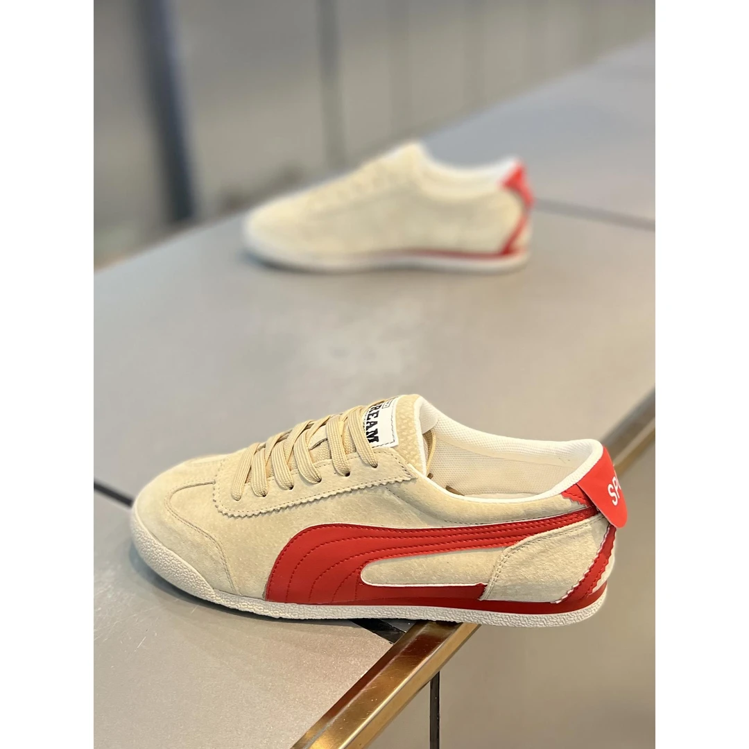 DMXUXM『设计风』轻松搭配~匠心制作~新款软底时尚休闲运动小白鞋男