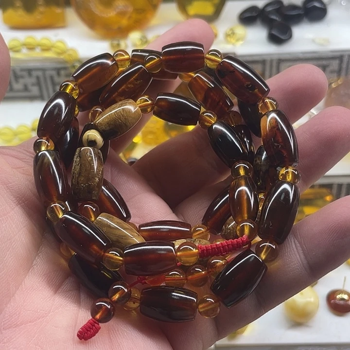 琥珀未镶嵌裸石项链