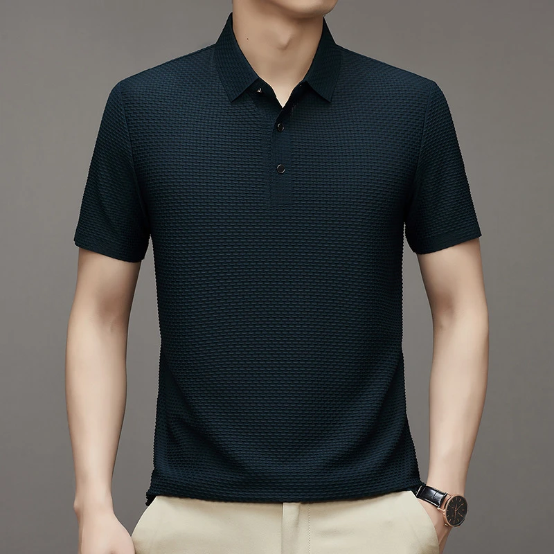 【总裁同款】专柜品质夏季高端时尚休闲修身POLO衫时尚翻领衬衫XJ