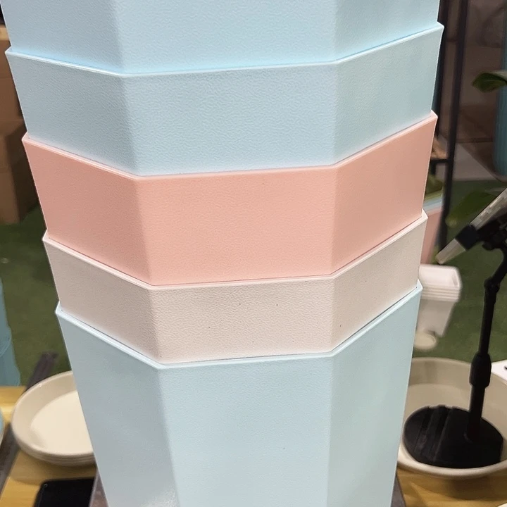 彩色八角FZ270口26高30混色无托3只