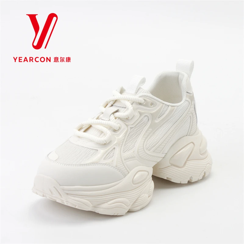 意尔康春季新款女鞋厚底增高老爹鞋百搭运动鞋休闲鞋49222Y