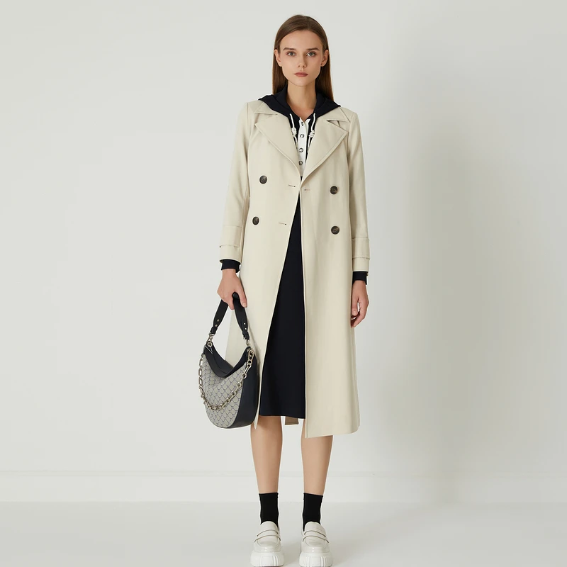 【尚雅】莱芙艾迪儿长风衣（女式风衣）1E1W63058