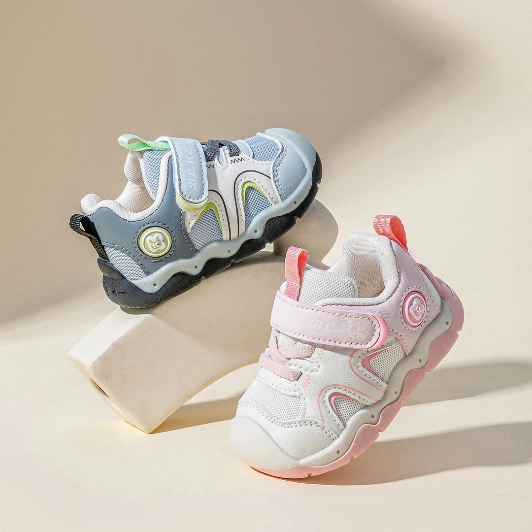 2025秋季布拉米勒新款男宝宝软底鞋儿童透气单鞋女防滑学步鞋