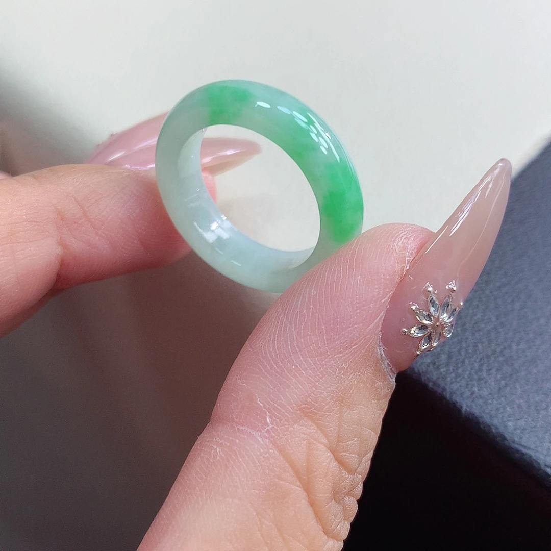 翡翠未镶嵌戒指15-16号