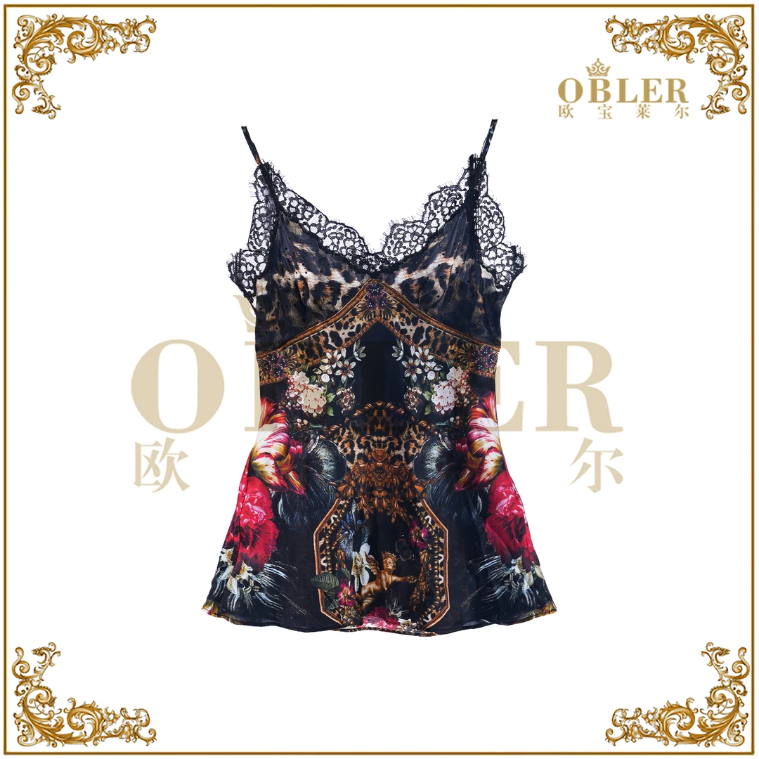 【步步生花-吊带】2025新款气质时尚轻奢女装蕾丝花边吊带305-25454