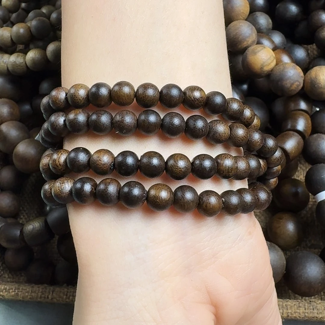 沉香香囊沉香101加里曼丹圆珠多圈卡06发一沉水级