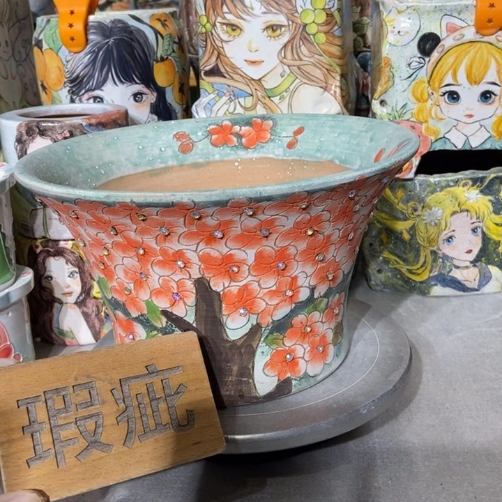 红陶景德镇艺术手绘作品