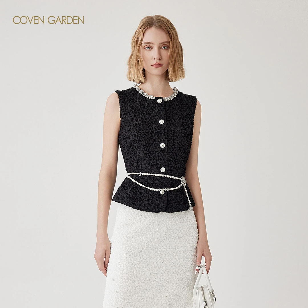 【哥文花园】肌理感收腰马甲外套CSC2041088