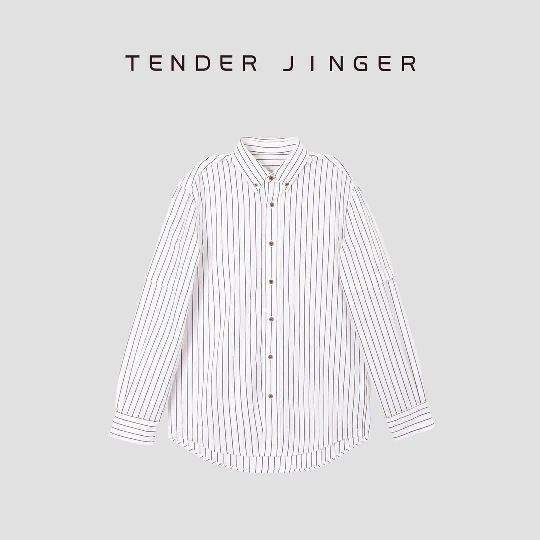 【专柜】2024春女四季万搭经典条纹衬衫 T41SHC76761