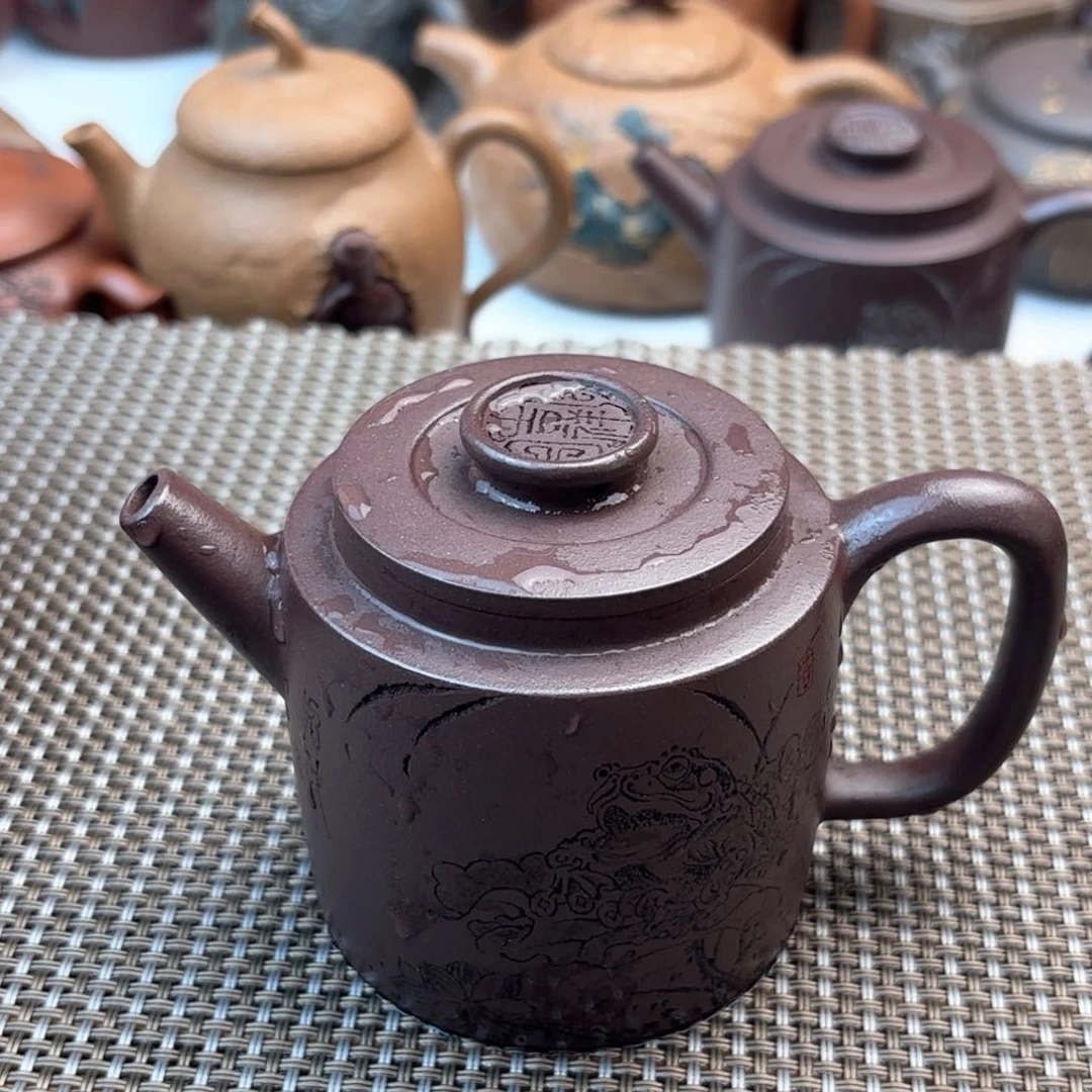 茶壶紫砂招财紫泥160cv