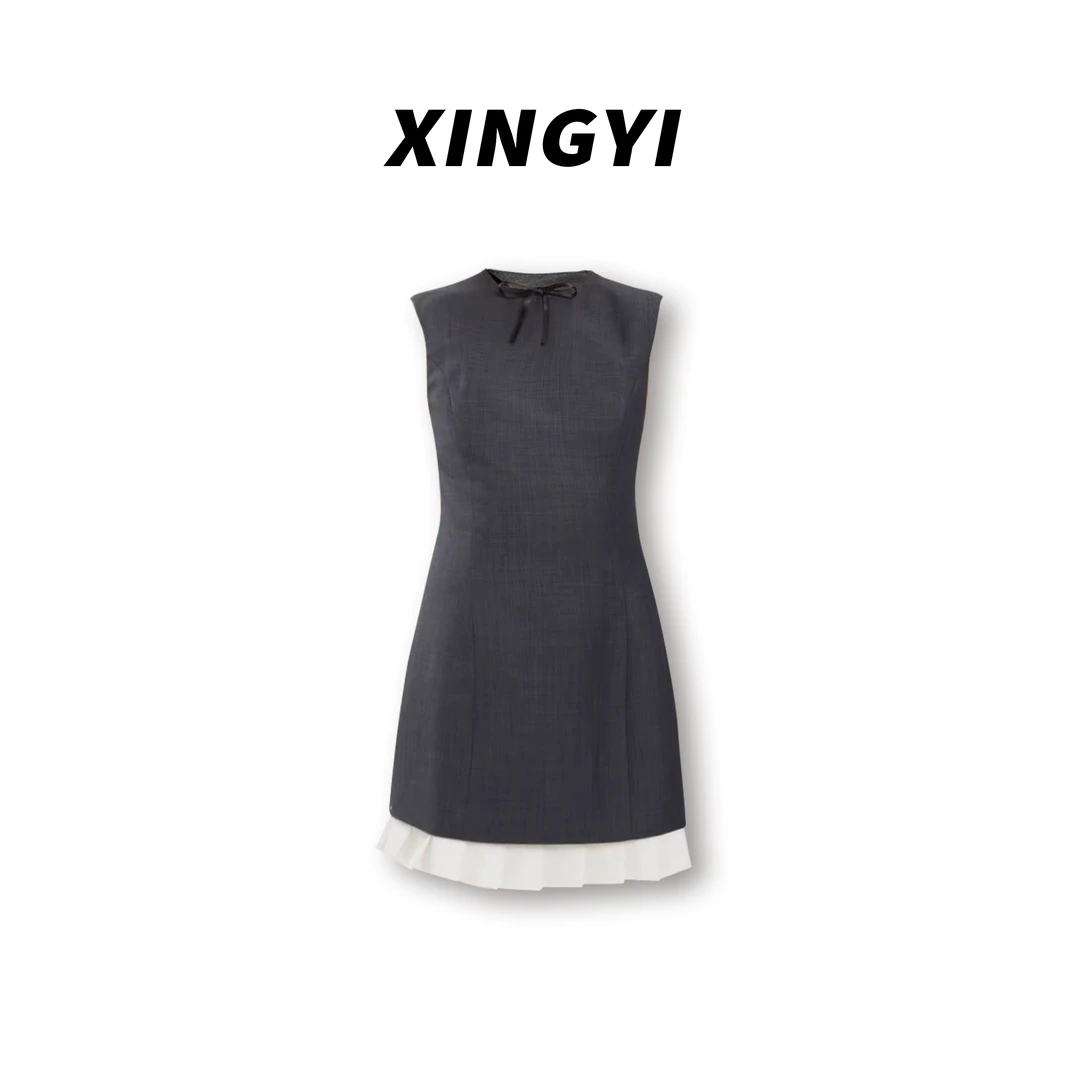 『XINGYI』区别市场货高定圆领无袖背心裙XY9052