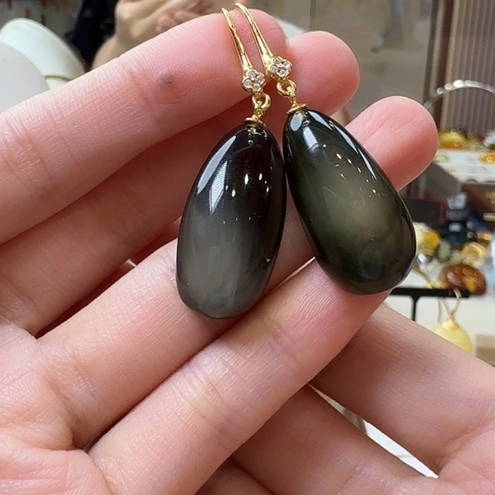 琥珀未镶嵌颈饰耳坠