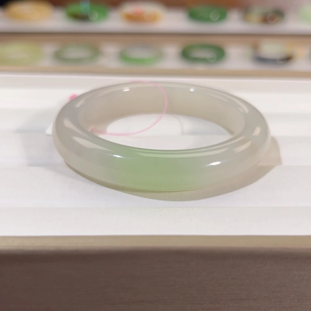 和田玉未镶嵌手镯冰胶紫翠