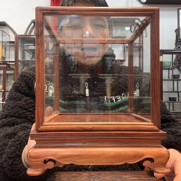 红酸枝木类老*红酸枝巴里黄檀玻璃罩950