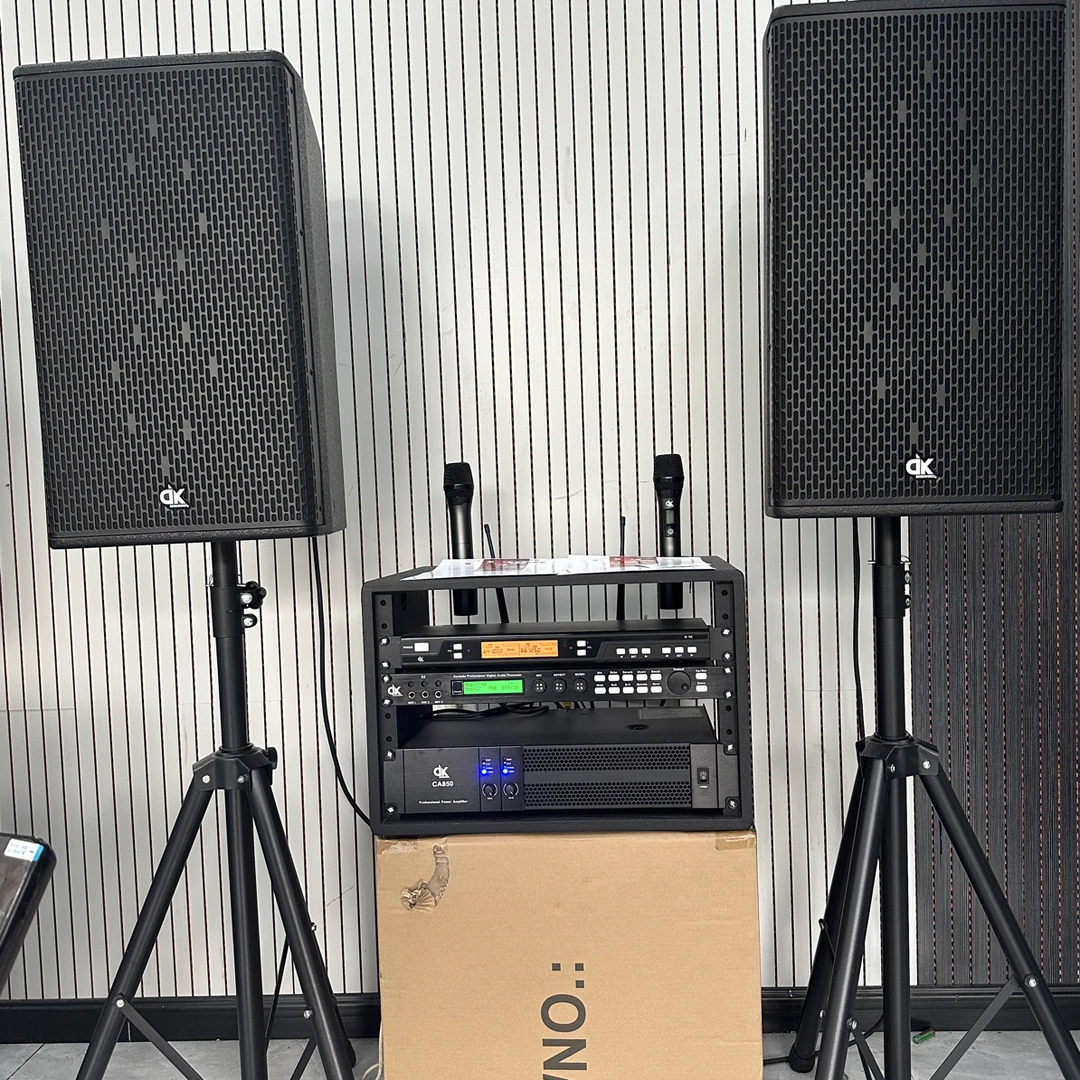 （未拆封）英国  DK12寸高端音响六件套装（音响，功放，效果器，话筒）