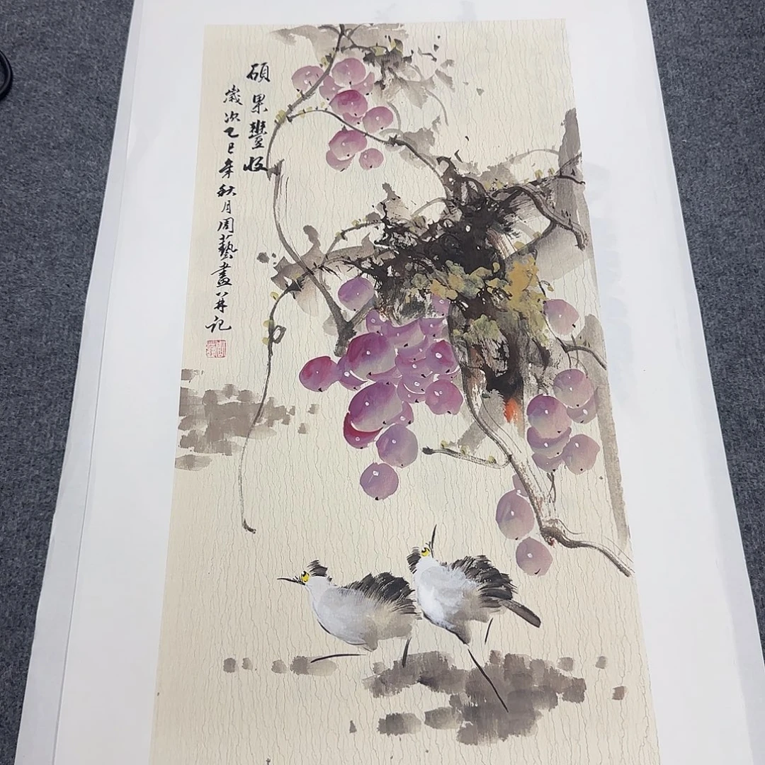 国画纯手绘山水花鸟