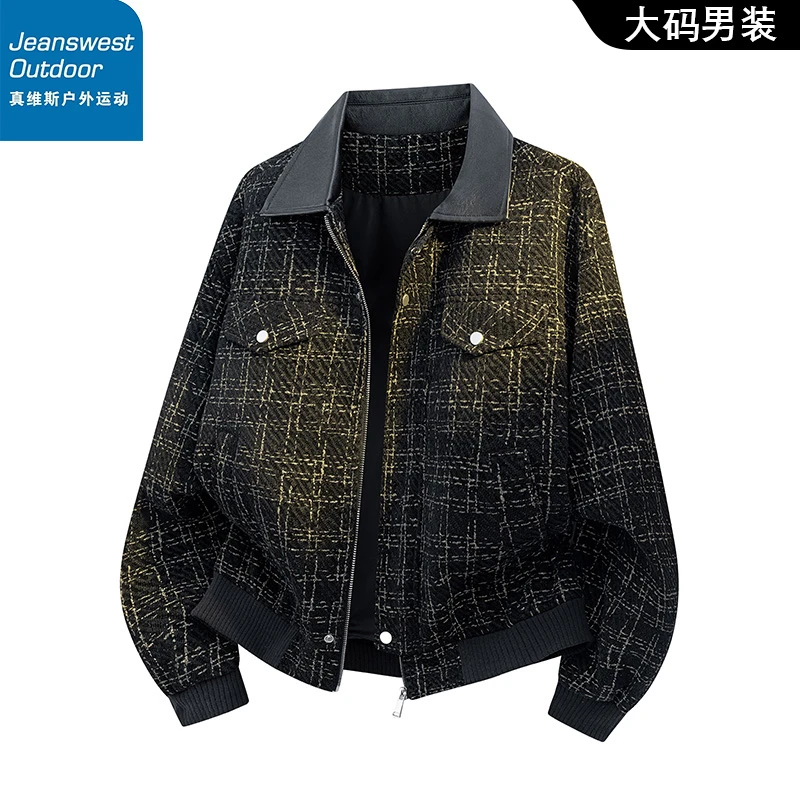 真维斯户外运动复古秋季美式男款斜纹夹克翻领潮流休闲百搭外套