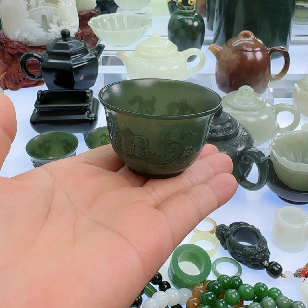 和田玉（青玉）挂件未镶嵌冷****然