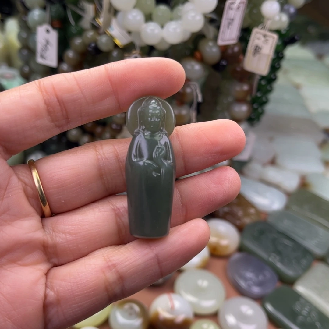 和田玉未镶嵌吊坠(不含链)