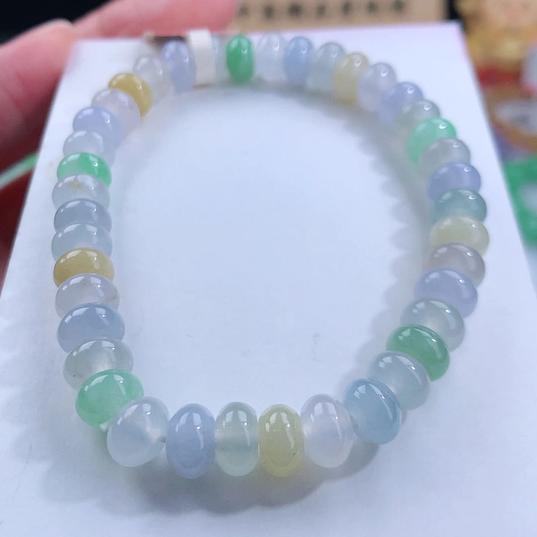 翡翠手链未镶嵌卡7mm