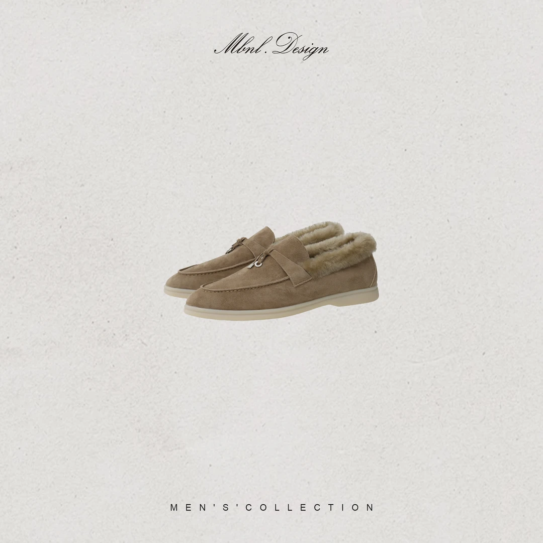 MBNL-F「Wet」秦磊男装羊反绒羊毛牛皮细腻短绒乐福鞋LL-WXZ9047