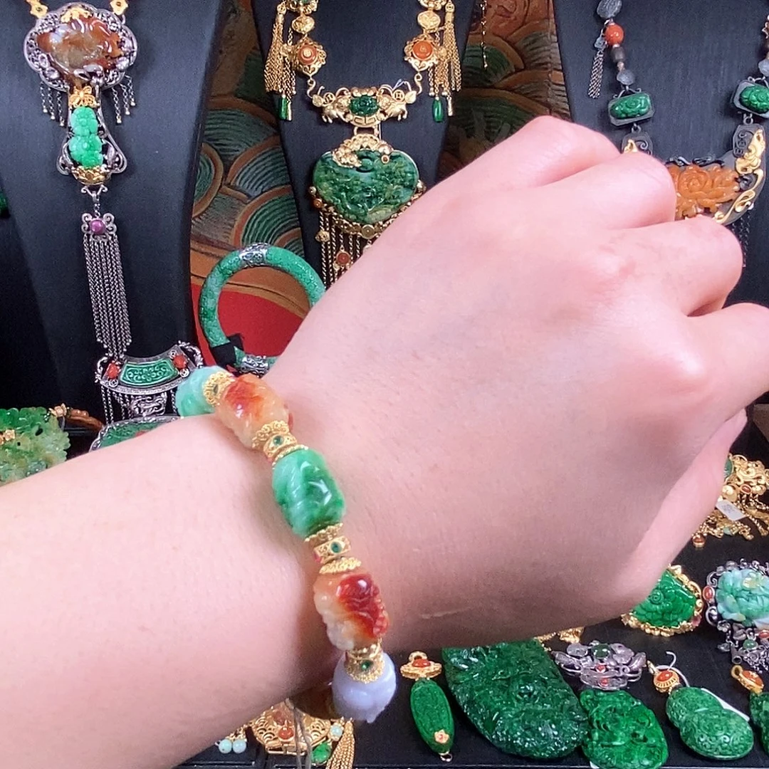 翡翠未镶嵌手链手链