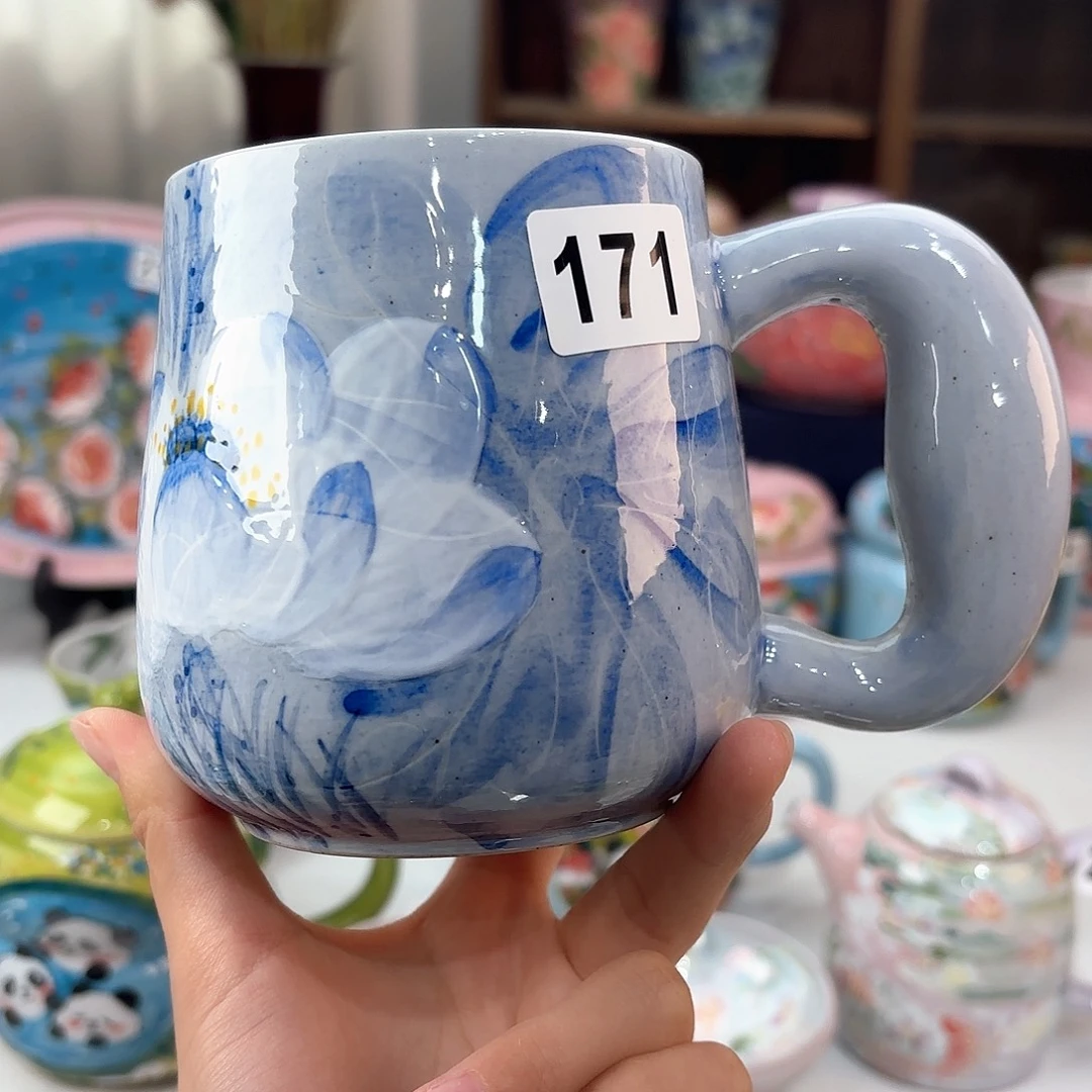 景德镇手绘高温釉下彩陶瓷茶具
