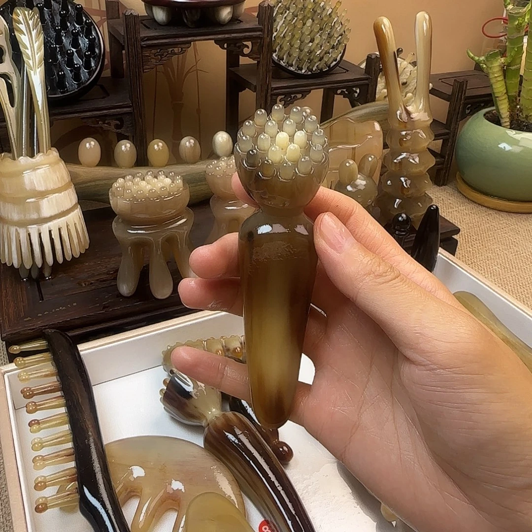 牦牛角19珠脸部莲蓬